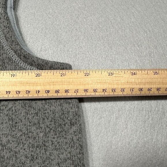 North Face Fleece Vest Mens Large Grey Full Zip Embroidered Chest Logo - Picture 3 of 10